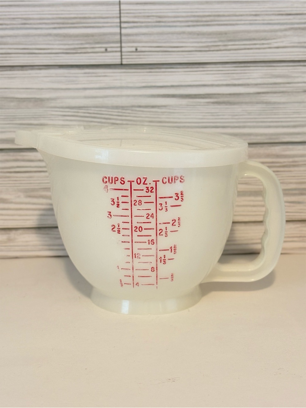 Vintage Tupperware 1288 Mix N Store 4 Cup Measuring Cup Batter Pitcher W/ Lid